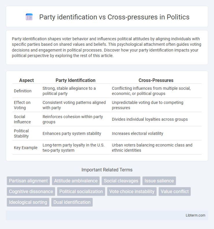Cross-pressures vs Party identification in Politics - What is The Difference?