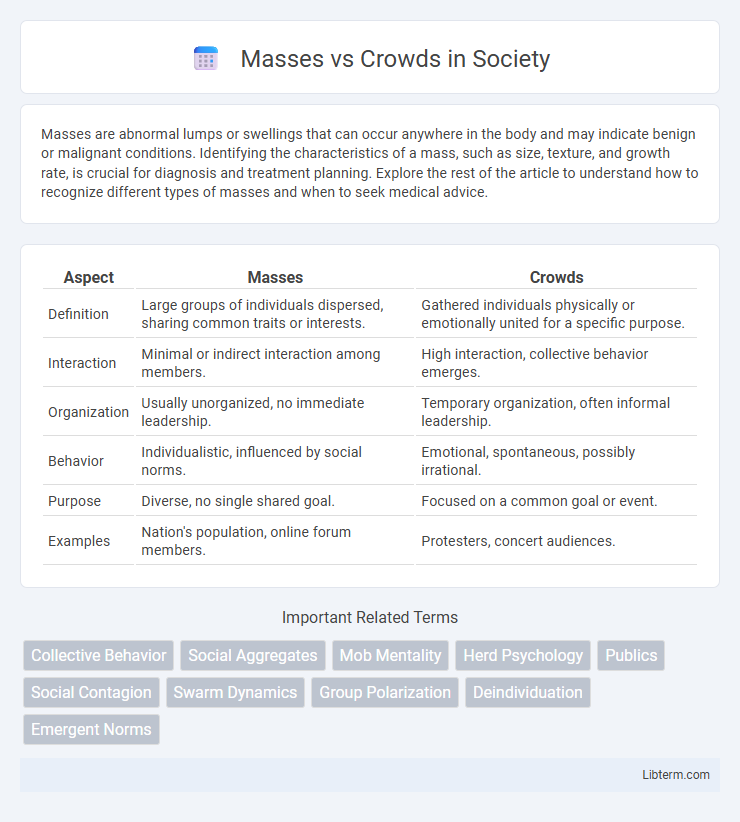 Crowds vs Masses in Society - What is The Difference?