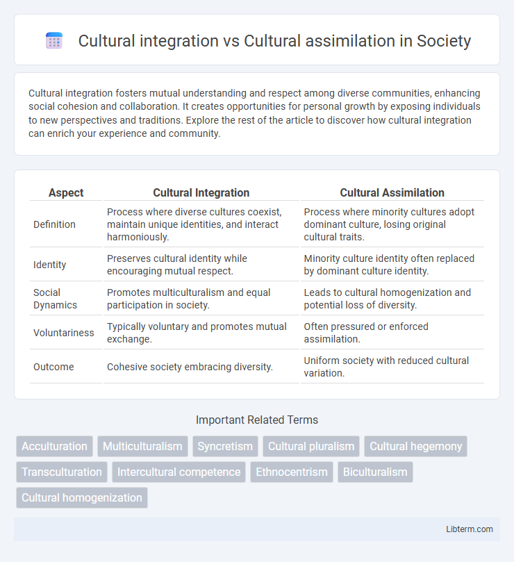 Cultural assimilation vs Cultural integration in Society - What is The Difference?