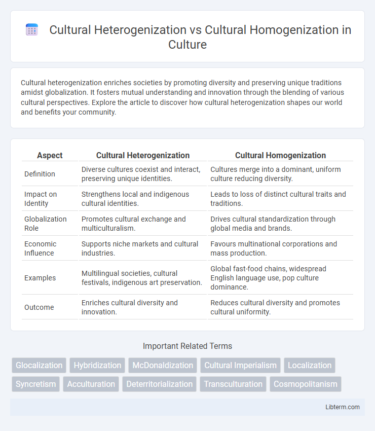 Cultural Homogenization vs Cultural Heterogenization in Culture - What is The Difference?