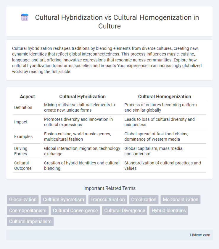 Cultural Homogenization vs Cultural Hybridization in Culture - What is The Difference?