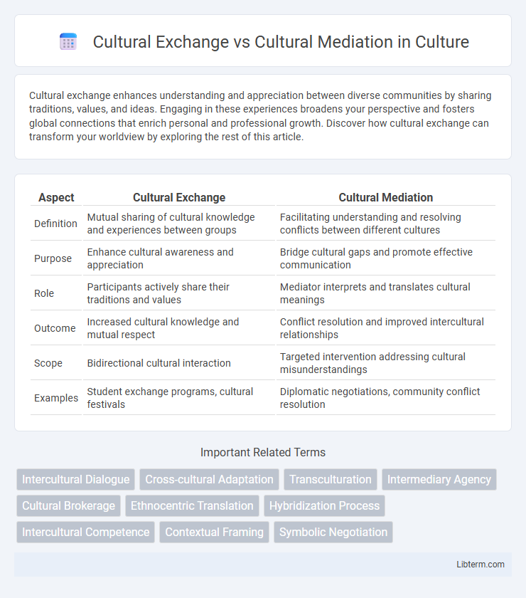 Cultural Mediation vs Cultural Exchange in Culture - What is The Difference?