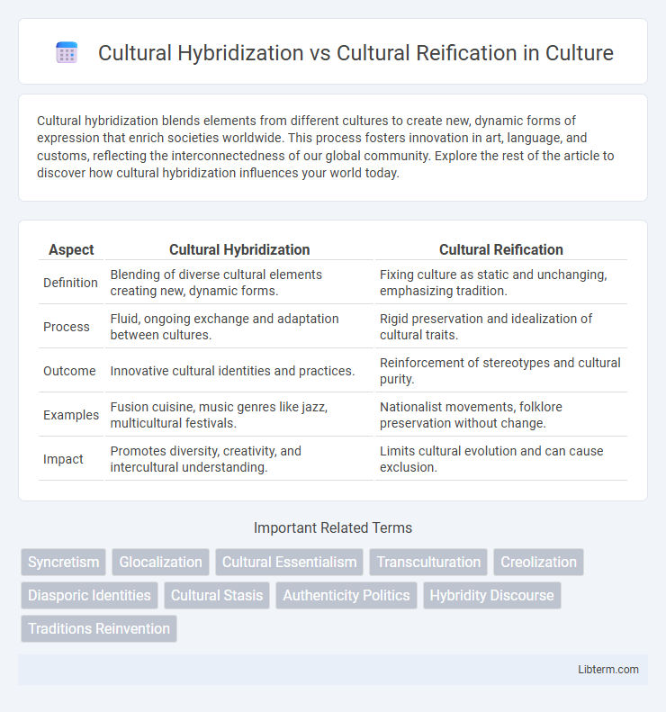 Cultural Reification vs Cultural Hybridization in Culture - What is The Difference?