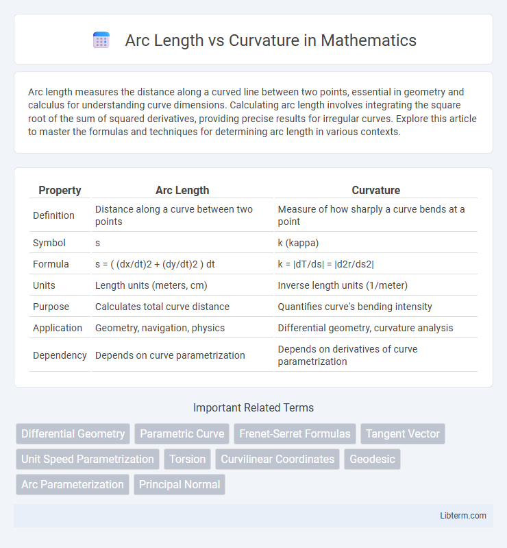 Curvature vs Arc Length in Mathematics - What is The Difference?