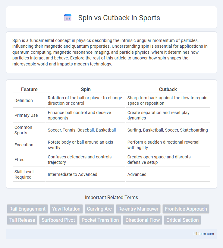 Cutback vs Spin in Sports - What is The Difference?