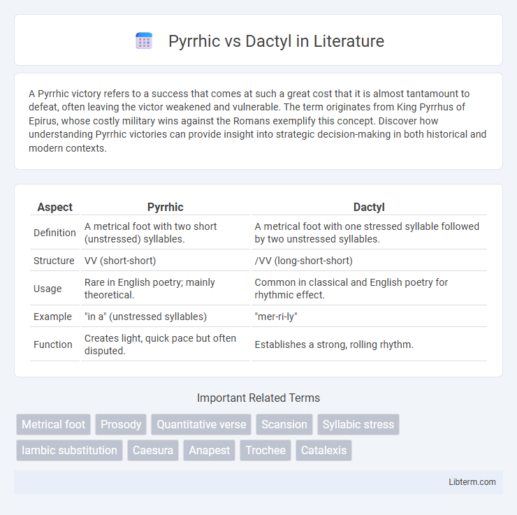 Dactyl vs Pyrrhic in Literature - What is The Difference?