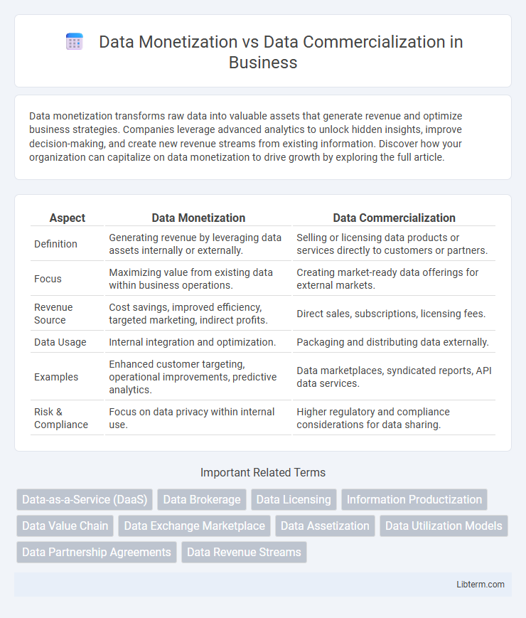 Data Commercialization vs Data Monetization in Business - What is The Difference?