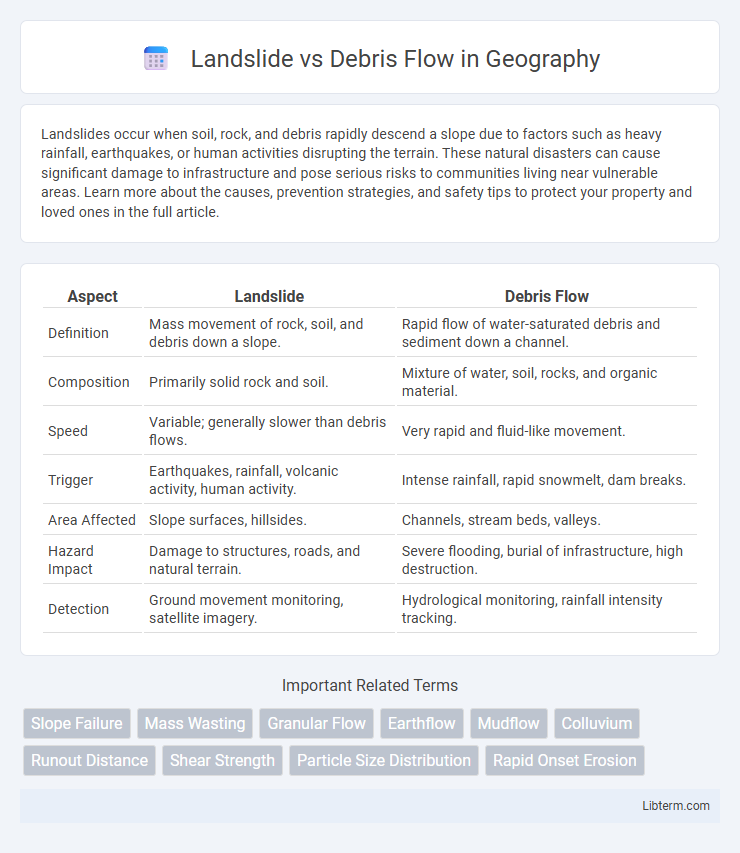 Debris Flow vs Landslide in Geography - What is The Difference?