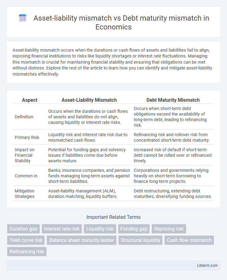Debt maturity mismatch vs Asset-liability mismatch in Economics - What is The Difference?