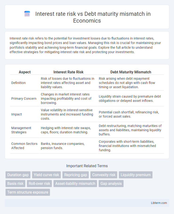 Debt maturity mismatch vs Interest rate risk in Economics - What is The Difference?