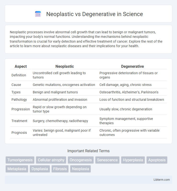 Degenerative vs Neoplastic in Science - What is The Difference?