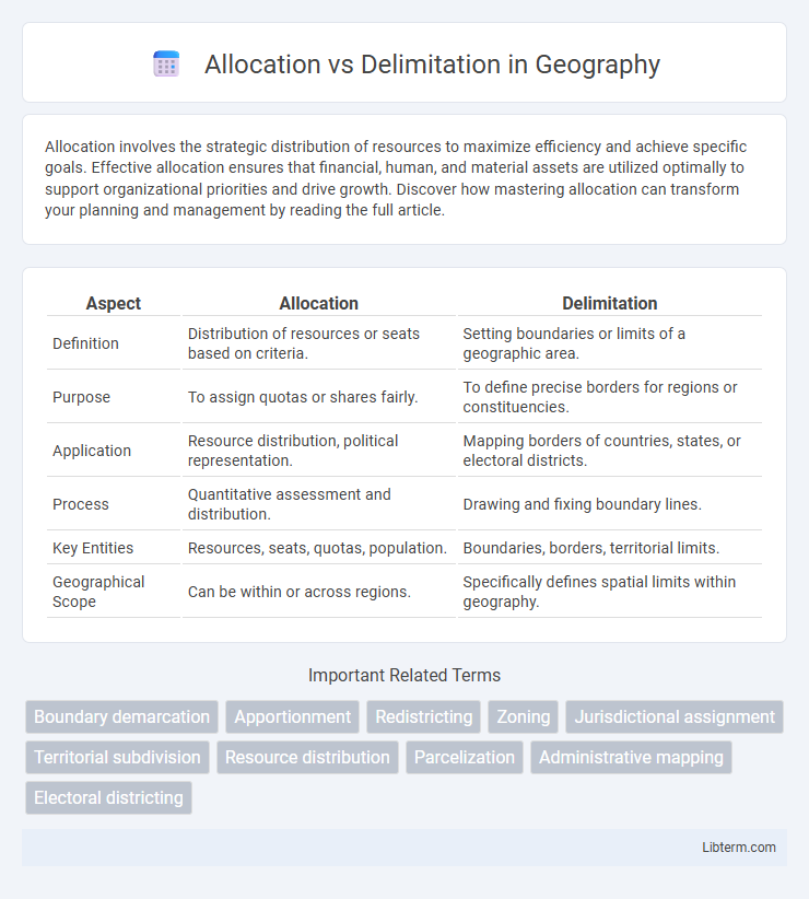 Delimitation vs Allocation in Geography - What is The Difference?