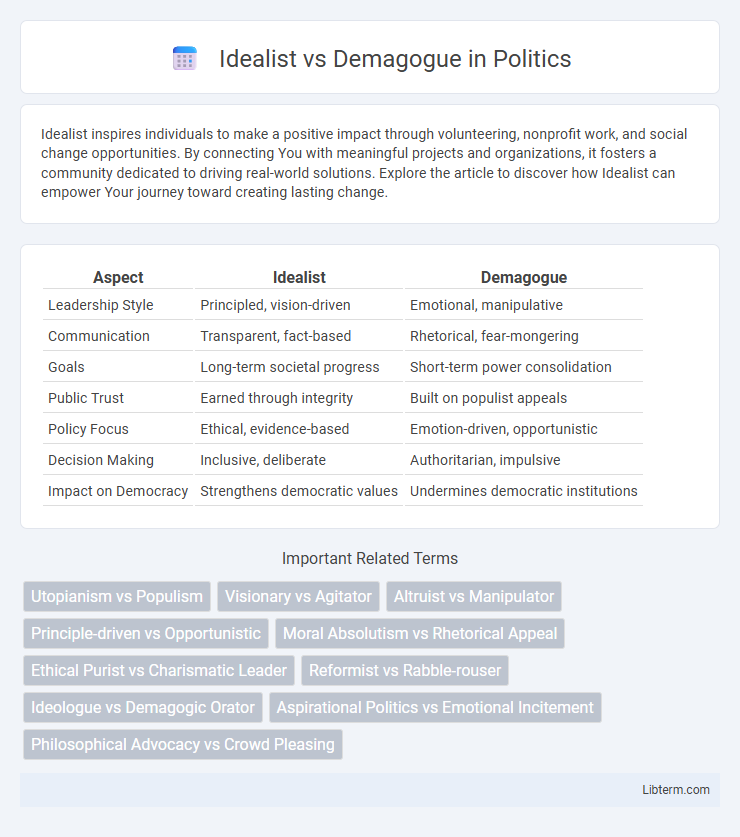 Demagogue vs Idealist in Politics - What is The Difference?