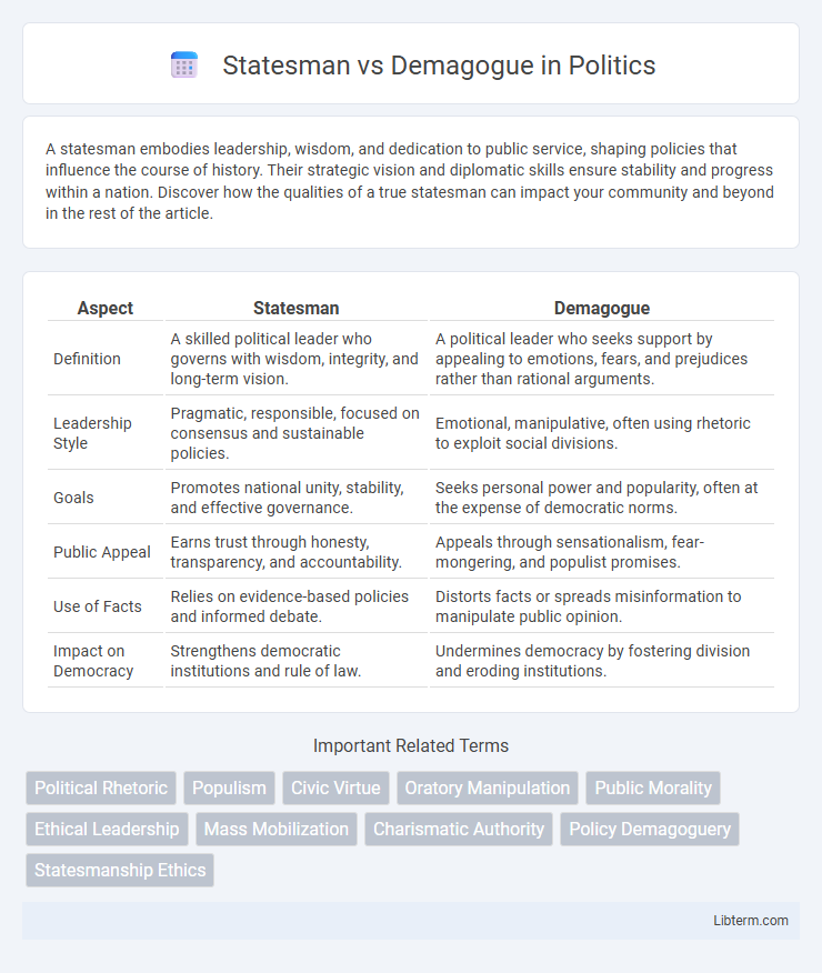 Demagogue vs Statesman in Politics - What is The Difference?