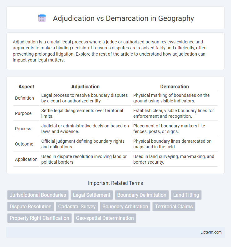 Demarcation vs Adjudication in Geography - What is The Difference?