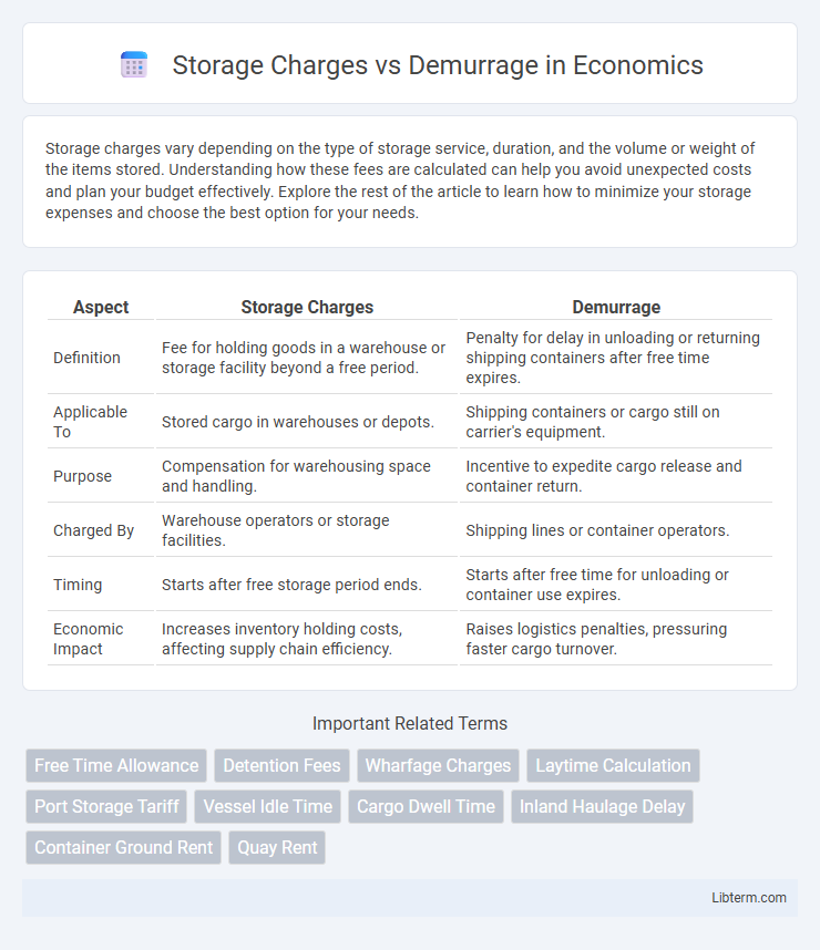 Demurrage vs Storage Charges in Economics - What is The Difference?