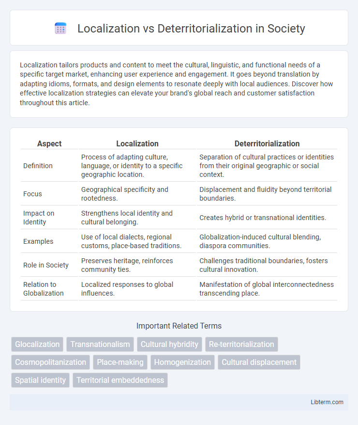 Deterritorialization vs Localization in Society - What is The Difference?