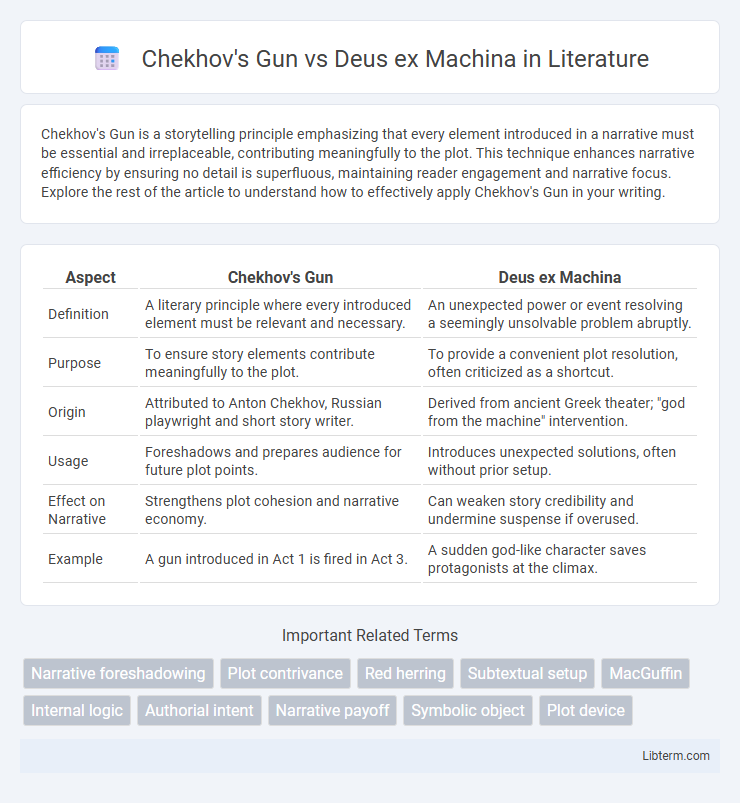 Deus ex Machina vs Chekhov's Gun in Literature - What is The Difference?