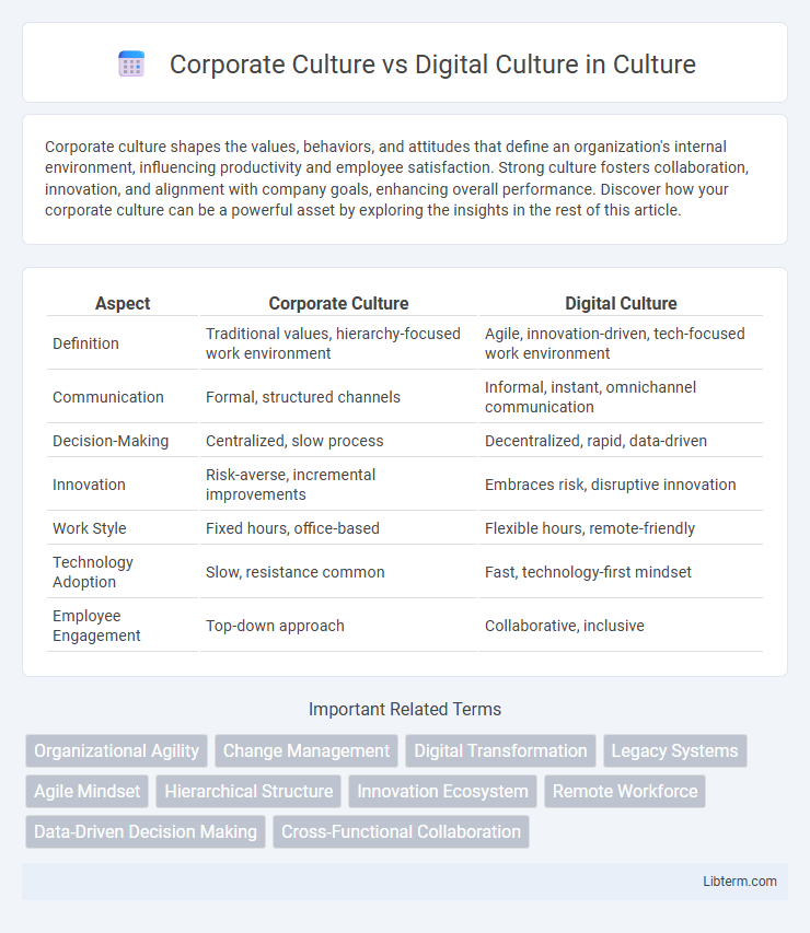 Digital Culture vs Corporate Culture in Culture - What is The Difference?