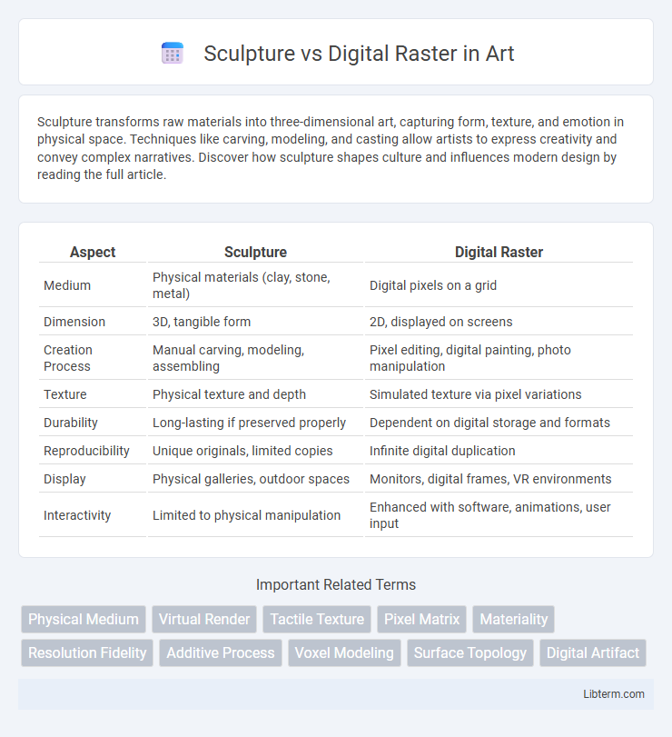 Digital Raster vs Sculpture in Art - What is The Difference?