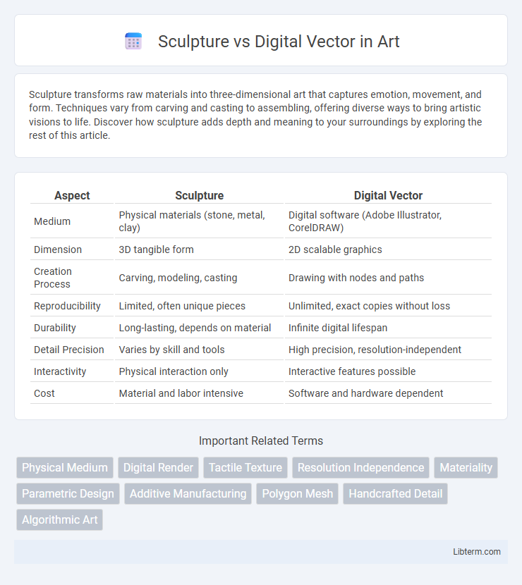 Digital Vector vs Sculpture in Art - What is The Difference?