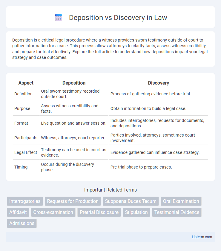 Discovery vs Deposition in Law - What is The Difference?