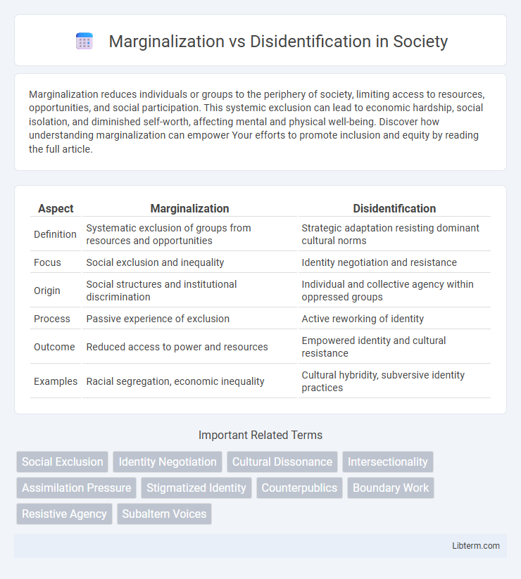 Disidentification vs Marginalization in Society - What is The Difference?