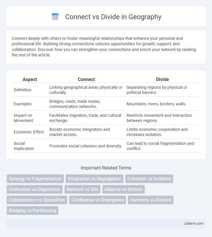 Divide vs Connect in Geography - What is The Difference?
