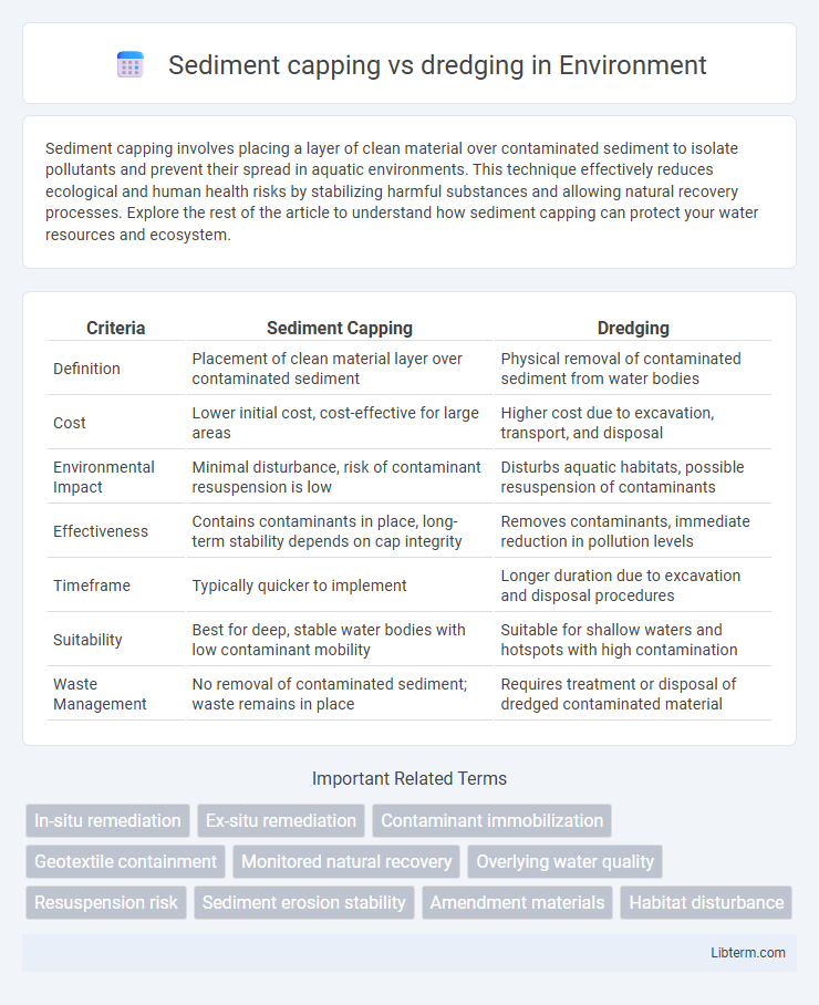 dredging vs Sediment capping in Environment - What is The Difference?