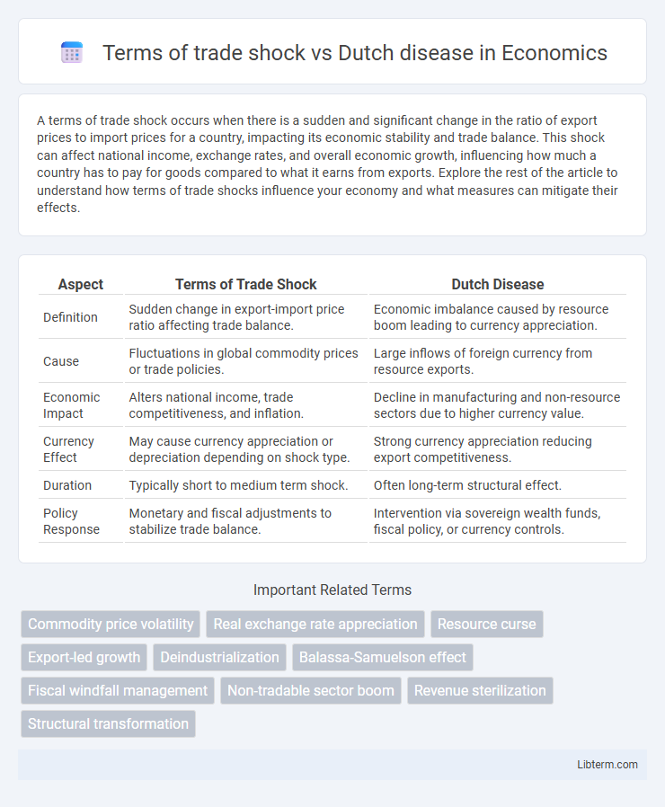Dutch disease vs Terms of trade shock in Economics - What is The Difference?