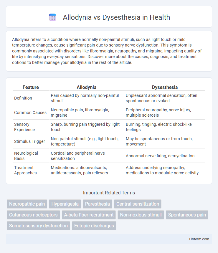 Dysesthesia vs Allodynia in Health - What is The Difference?