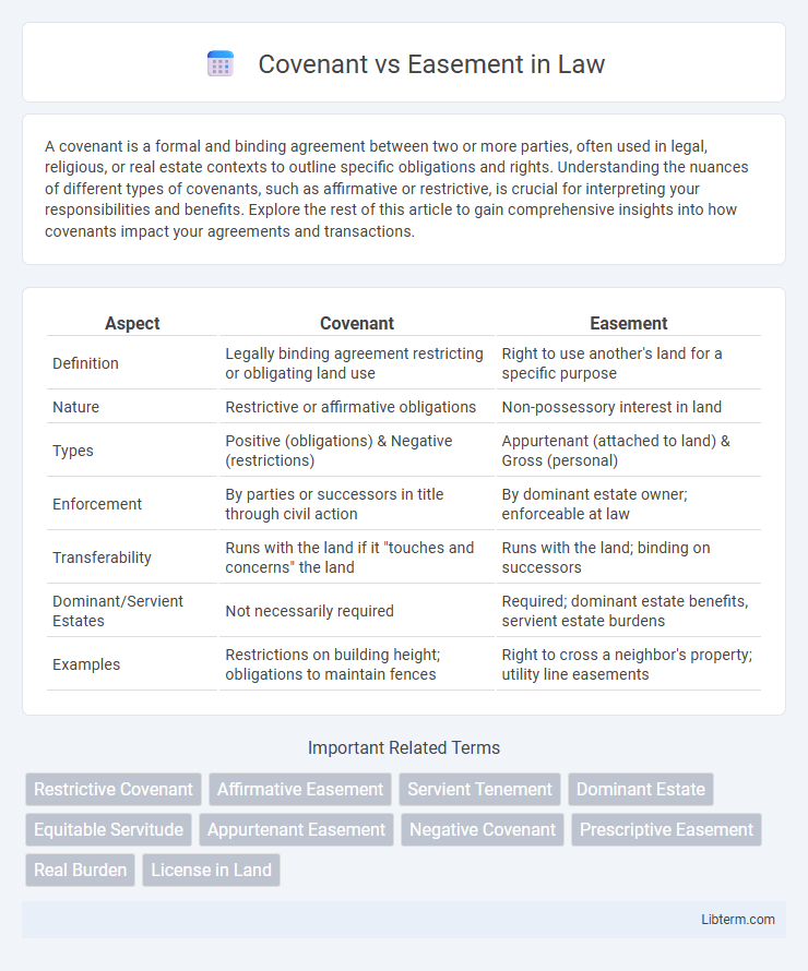 Easement vs Covenant in Law - What is The Difference?