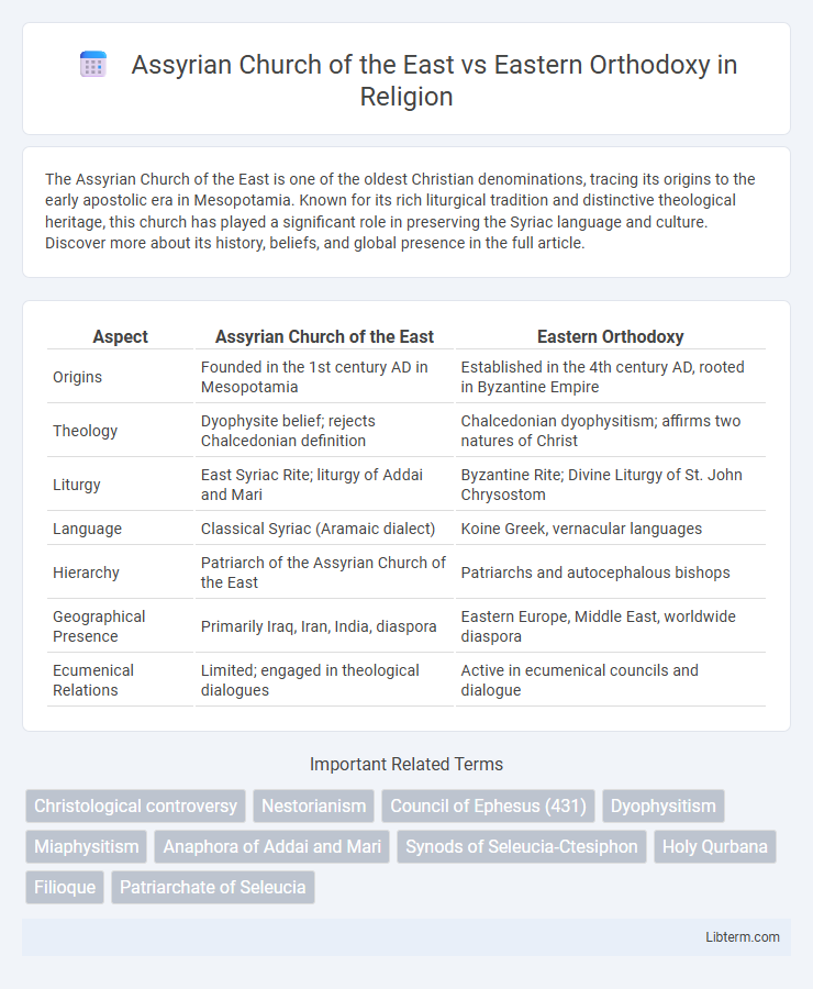 Eastern Orthodoxy vs Assyrian Church of the East in Religion - What is The Difference?
