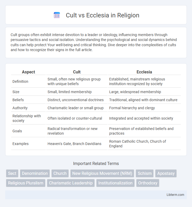 Ecclesia vs Cult in Religion - What is The Difference?