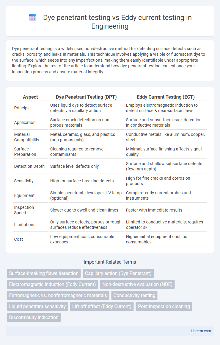 Eddy current testing vs Dye penetrant testing in Engineering - What is The Difference?