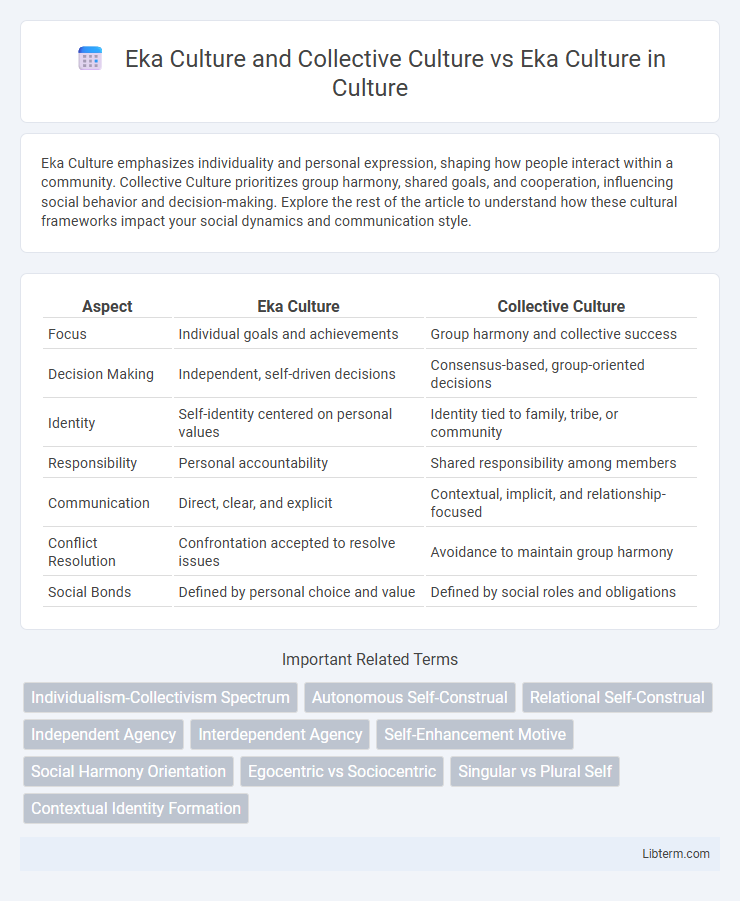 Eka Culture vs Eka Culture and Collective Culture in Culture - What is The Difference?