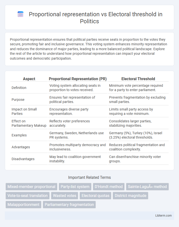 Electoral threshold vs Proportional representation in Politics - What is The Difference?