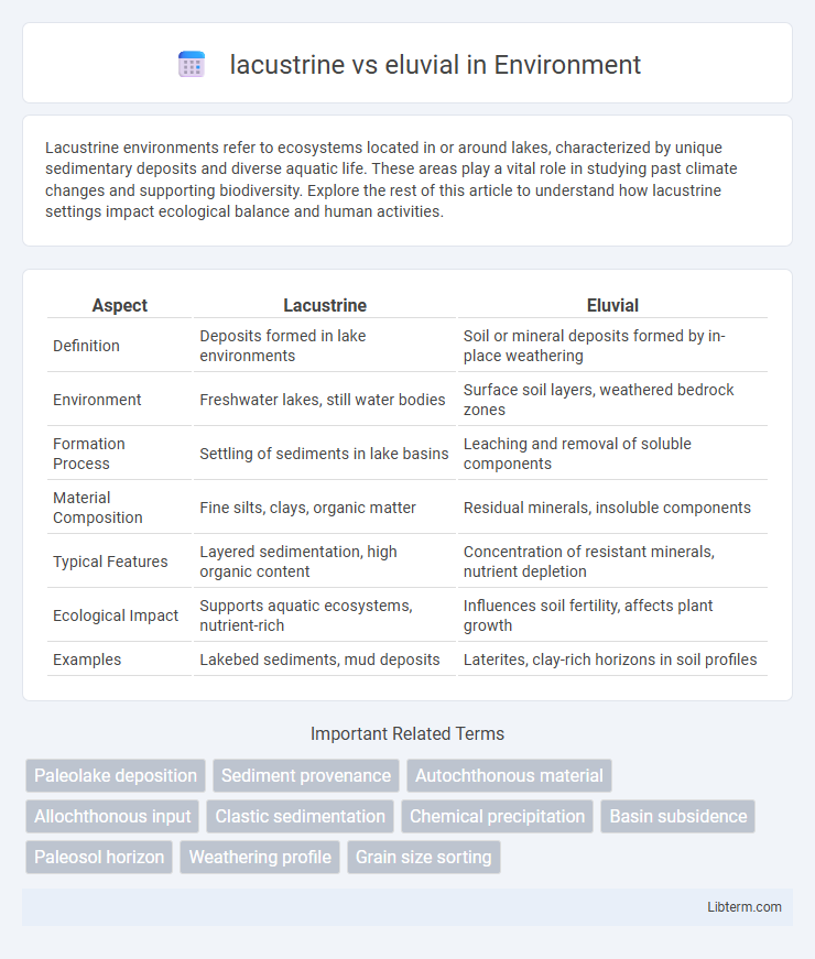 eluvial vs lacustrine in Environment - What is The Difference?
