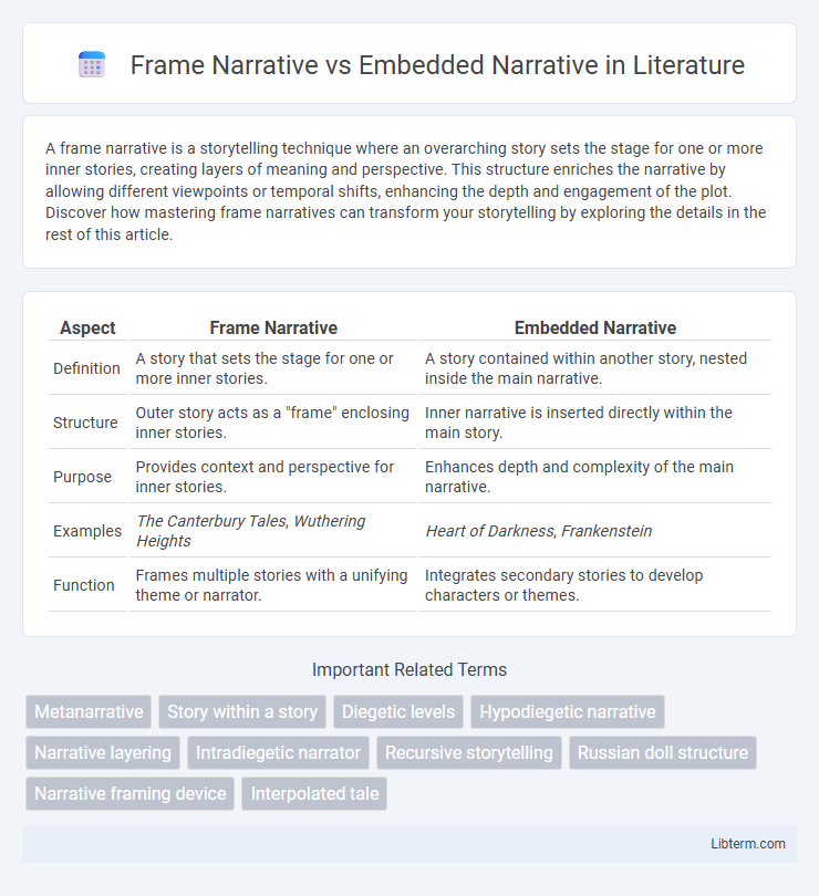 Embedded Narrative vs Frame Narrative in Literature - What is The Difference?