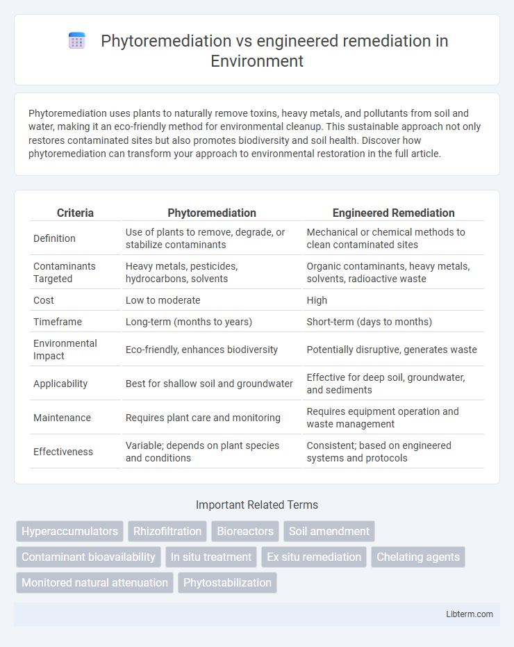 engineered remediation vs Phytoremediation in Environment - What is The Difference?