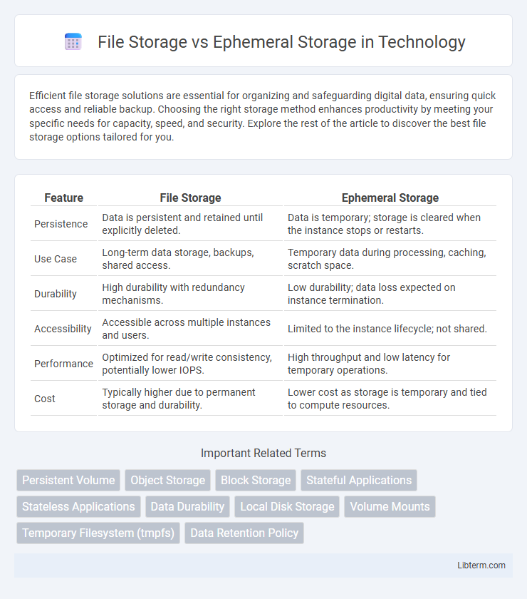 Ephemeral Storage vs File Storage in Technology - What is The Difference?
