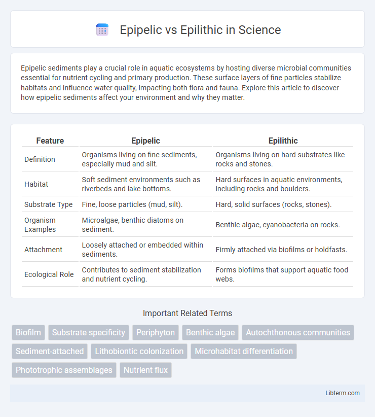 Epilithic vs Epipelic in Science - What is The Difference?