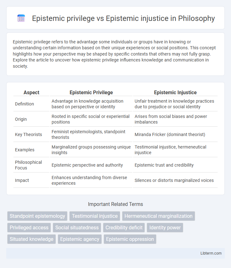 Epistemic injustice vs Epistemic privilege in Philosophy - What is The Difference?