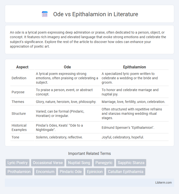 Epithalamion vs Ode in Literature - What is The Difference?