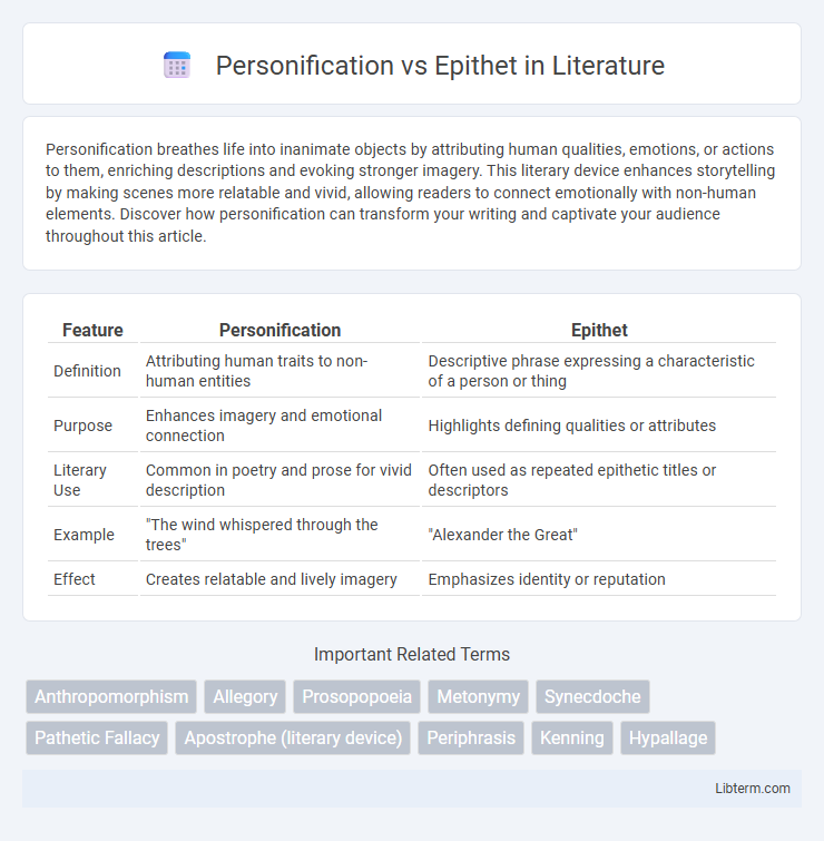 Epithet vs Personification in Literature - What is The Difference?