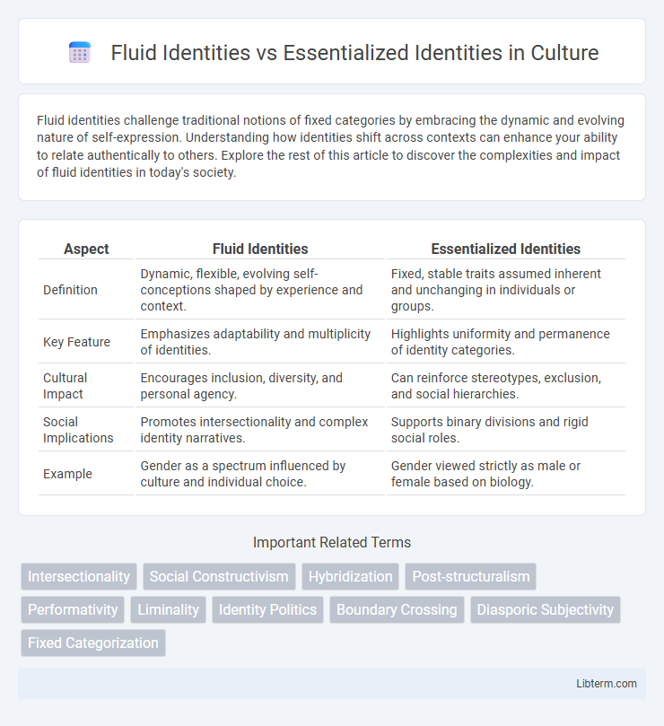 Essentialized Identities vs Fluid Identities in Culture - What is The Difference?