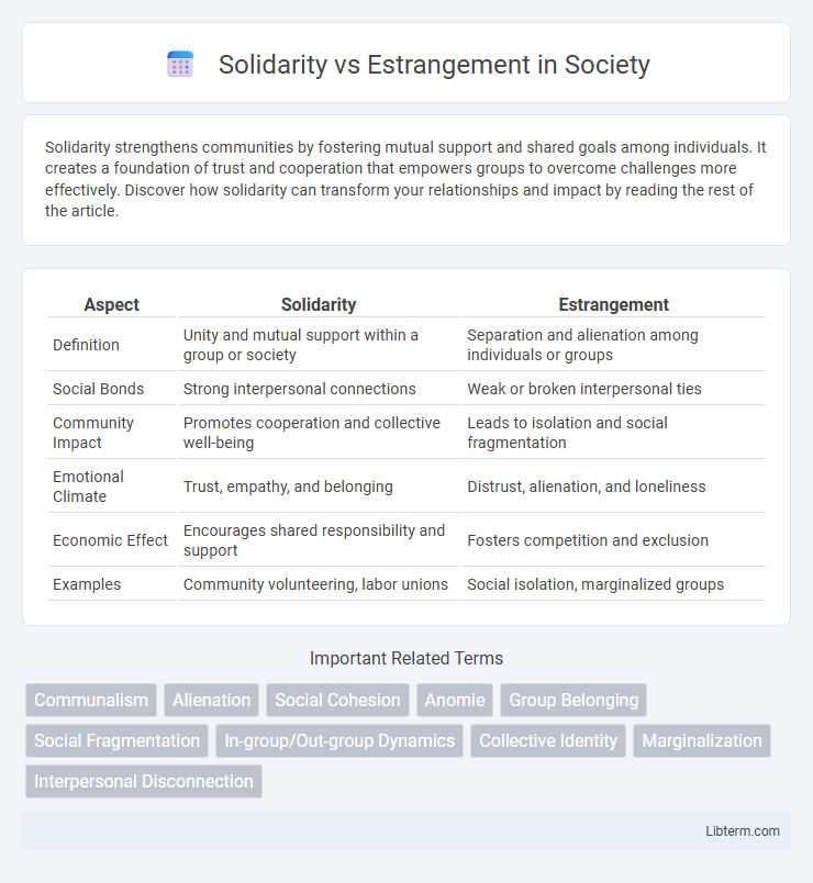 Estrangement vs Solidarity in Society - What is The Difference?