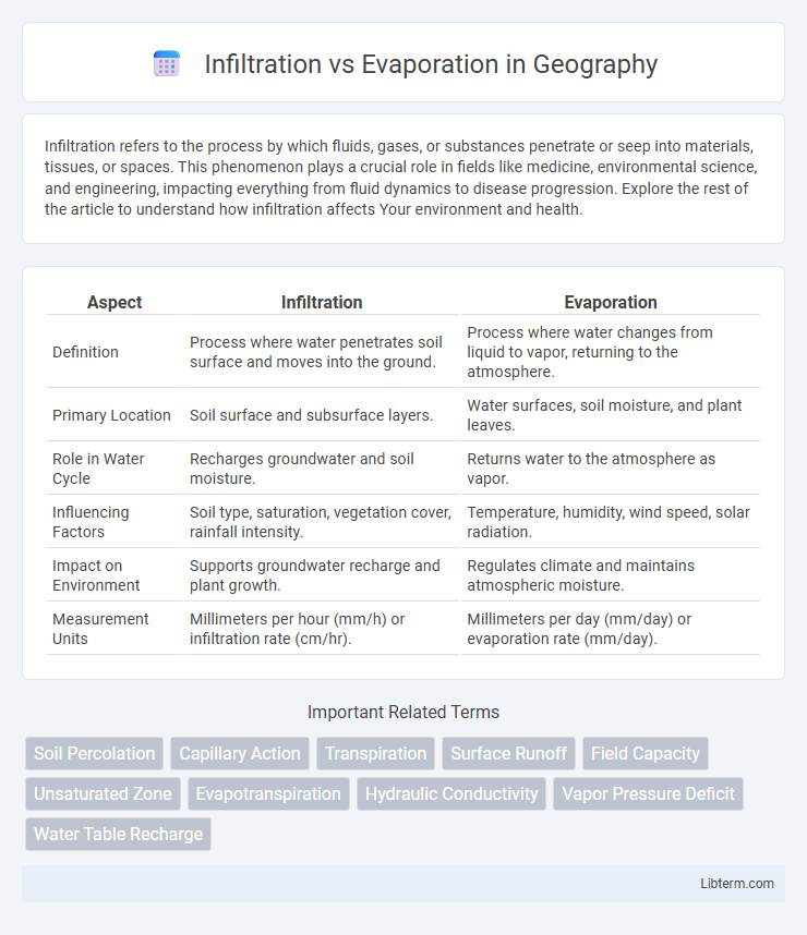 Evaporation vs Infiltration in Geography - What is The Difference?