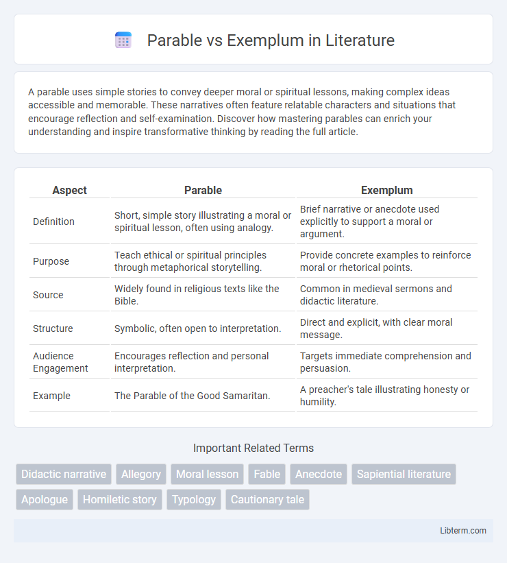 Exemplum vs Parable in Literature - What is The Difference?