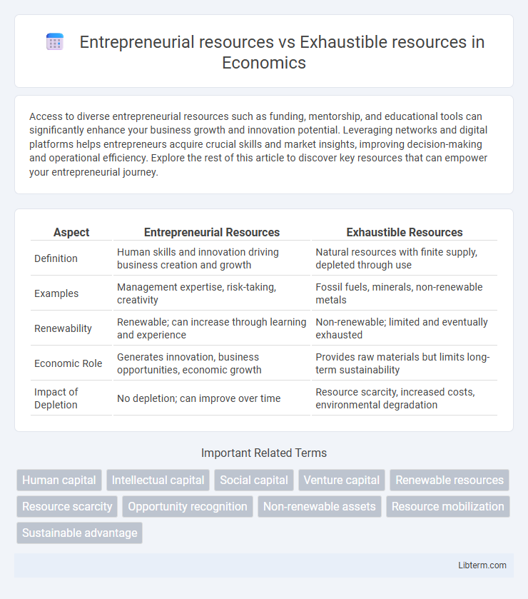 Exhaustible resources vs Entrepreneurial resources in Economics - What is The Difference?